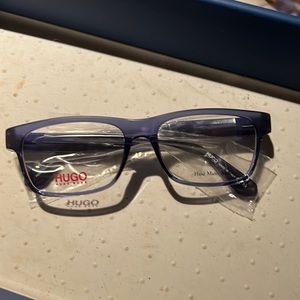 New Hugo Boss eyeglasses frame (Transp Blue) Men's size